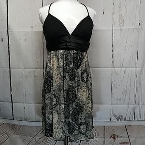 Womens cocktail dress size large black/tan